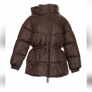 GAP Factory Dark Brown Hooded Puffer Jacket